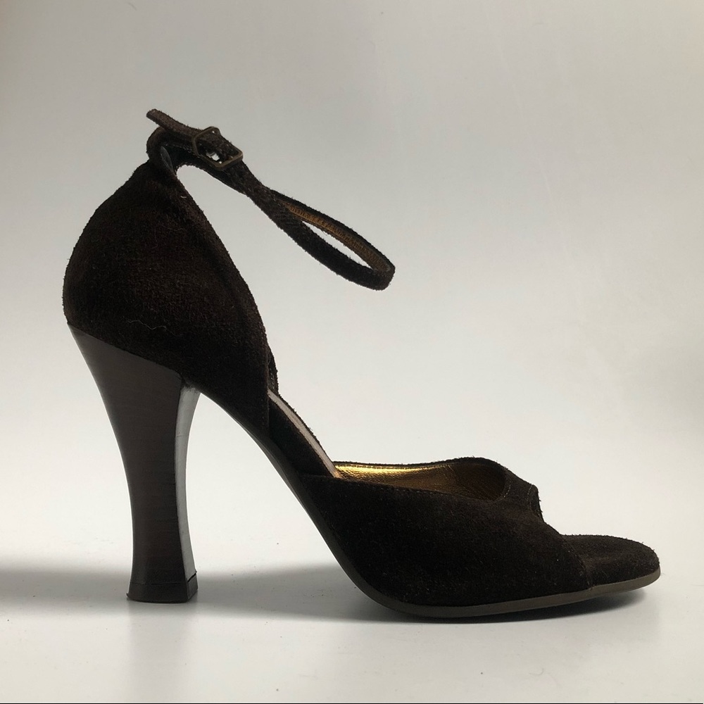 Vintage Dolce & Gabbana Peep Toe Sandals with Ankle Strap - Picture 2 of 8